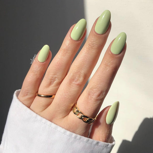 August Nails QUINNAS PISTACHIO Semi-Cured Gel Nail Wraps, Semi Cured Gel Nail Strips【BUY ANY 2 NAIL KITS GET FREE UV LAMP】- NG200067