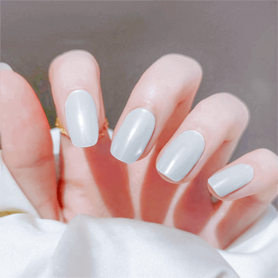 August Nails QUINNAS AURORA WHITE Semi-Cured Gel Nail Wraps, Semi Cured Gel Nail Strips【BUY ANY 2 NAIL KITS GET FREE UV LAMP】- NG200187