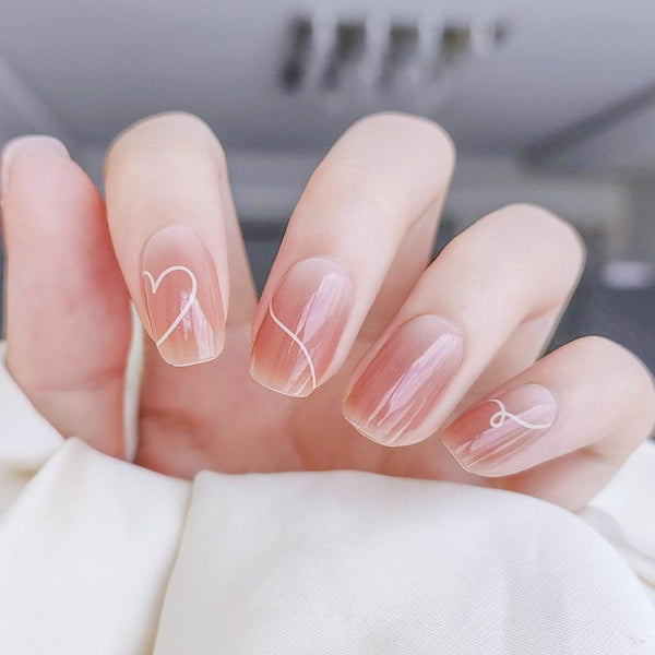 August Nails QUINNAS VALENTINE'S DAY LOVE LINES Semi-Cured Gel Nail Wraps, Semi Cured Gel Nail Strips【BUY ANY 2 NAIL KITS GET FREE UV LAMP】- NG200220