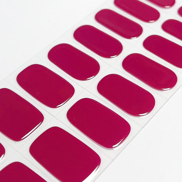 August Nails QUINNAS CRAZY RED Semi-Cured Gel Nail Wraps, Semi Cured Gel Nail Strips【BUY ANY 2 NAIL KITS GET FREE UV LAMP】- NG200315