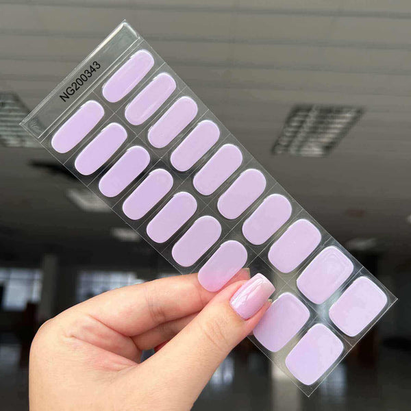 August Nails QUINNAS PURPLE MILK Semi-Cured Gel Nail Wraps, Semi Cured Gel Nail Strips【BUY ANY 2 NAIL KITS GET FREE UV LAMP】- NG200343