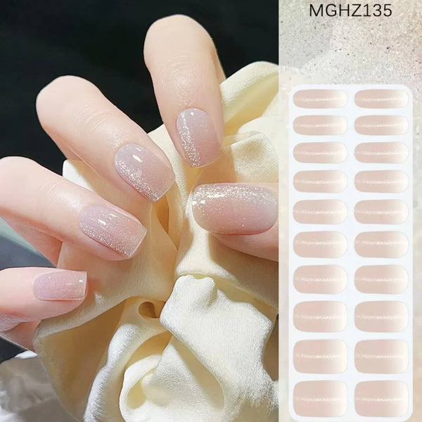 August Nails QUINNAS GRADIENT BROWN CAT EYE Semi-Cured Gel Nail Wraps, Semi Cured Gel Nail Strips【BUY ANY 2 NAIL KITS GET FREE UV LAMP】- MGHZ135